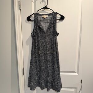 Michael Kors Black and White Floral Mini Dress